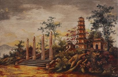 4/ Thaul (XXème Siècle) - Vue d'un temple...