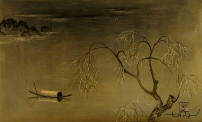 9/ Tran Phuc Duyen (1923-1993) - Barque sur...