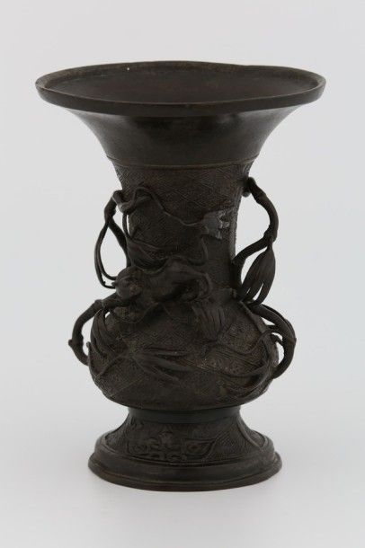 Japon XVIIIème - XIX ème siècle - Vase balustre...