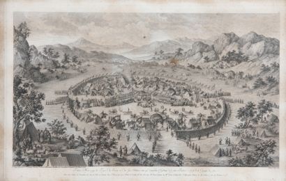 Ensemble de 8 gravures en noir sur les 16...