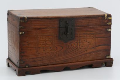 Chine du Sud XIXème Siècle - Coffret en bois...