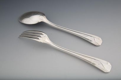 CHRISTOFLE et LUC LANEL (1893-1965) - MENAGERE...