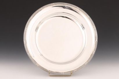 CHRISTOFLE - MODELE RUBANS - PLAT ROND en...