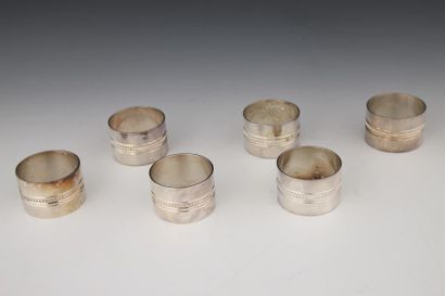 CHRISTOFLE - MODELE PERLES - SUITE DE 6 RONDS...
