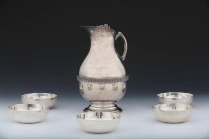 LOT DE  5 COUPELLES RONDES CHRISTOFLE (Diam....