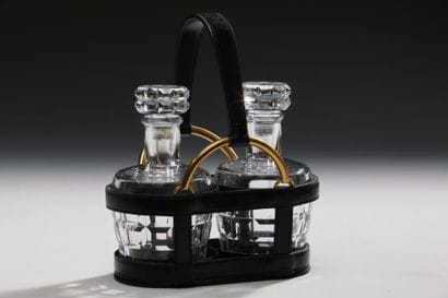 HERMES PARIS et BACCARAT - CAVE A LIQUEUR...
