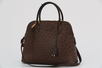 HERMES PARIS - SAC BOLIDE 33 cm en autruche...