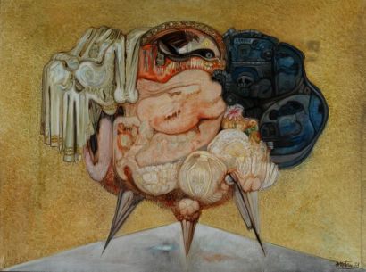 3 - WOSTAN (XXème Siècle)

Composition biomorphique

Huile...