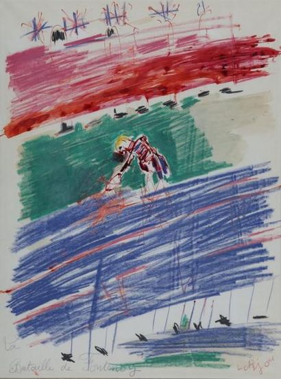 Bernard LORJOU (1908-1986) 

La bataille...