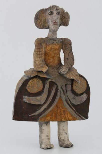 Elisabeth BRAINOS (1949) 

Femme à la robe

Terre...