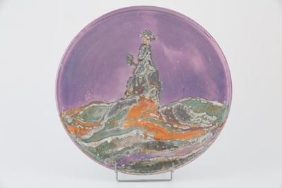 Jean Paul VAN LITH (1940) 

Plat 

Porcelaine...