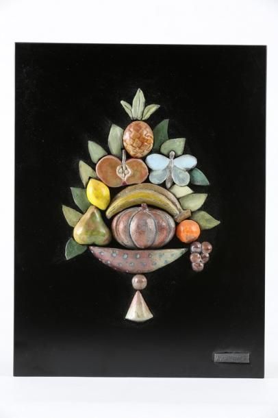 Roger CAPRON (1922-2006) 

Corbeille de fruits...