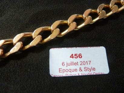 BRACELET GOURMETTE maille plate 

or

P....