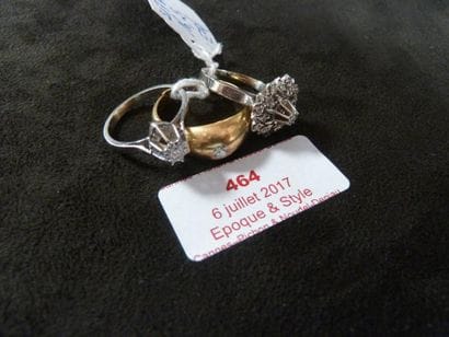 LOT DE TROIS BAGUES 

du Milieu du XXème...