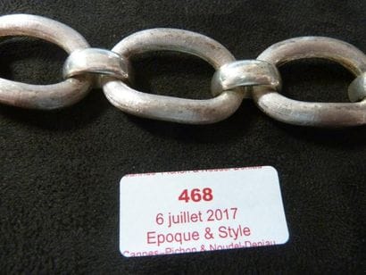 BRACELET RUBAN articulé d'Epoque 1960 

argent...