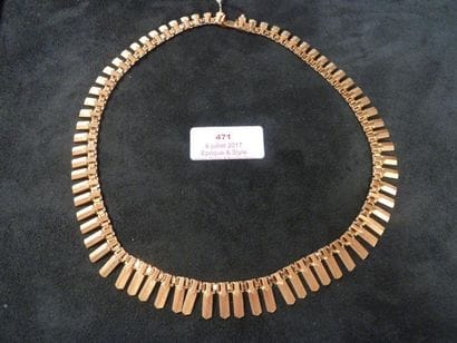 COLLIER DRAPERIE d'Epoque 1960 

or rose...