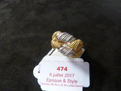 BAGUE JONC ajourée d'Epoque 1970 

or deux...