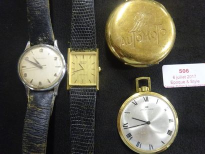 LOT DE DEUX MONTRES DE POCHE et de DEUX MONTRES...