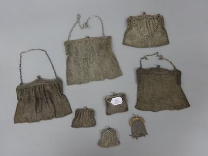 LOT DE QUATRE SACS DU SOIR ET QUATRE PORTES-MONNAIE...