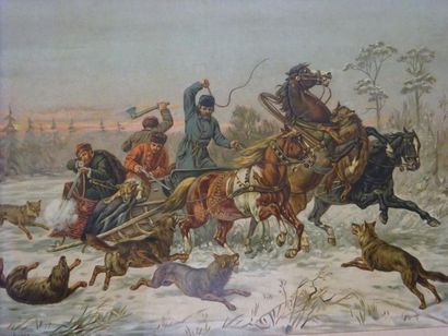 CHROMOLITHOGRAPHIE D'APRES BREIDWIESR

Troïca...