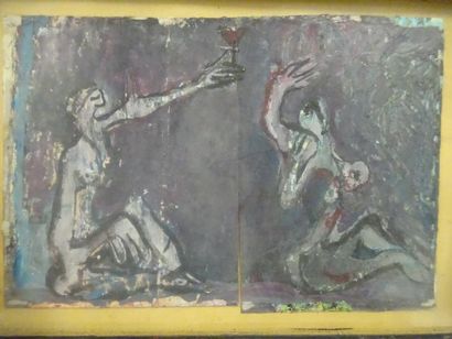 ECOLE MODERNE

Personnages et calice 

Gouache...
