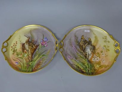 LIMOGES (L.Guérin jeune) - PAIRE DE PLATS...
