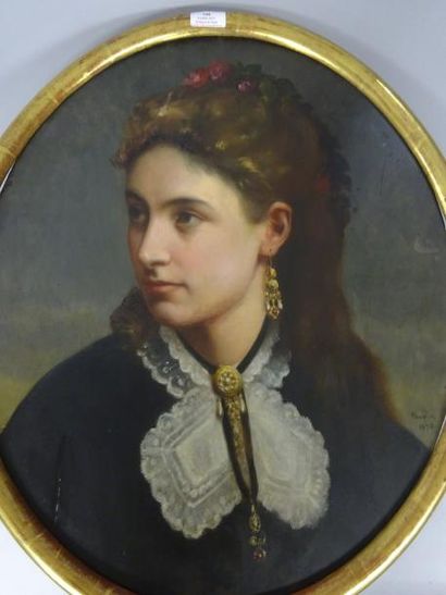 ECOLE DU XIXEME SIECLE

Portrait d'une élégante...