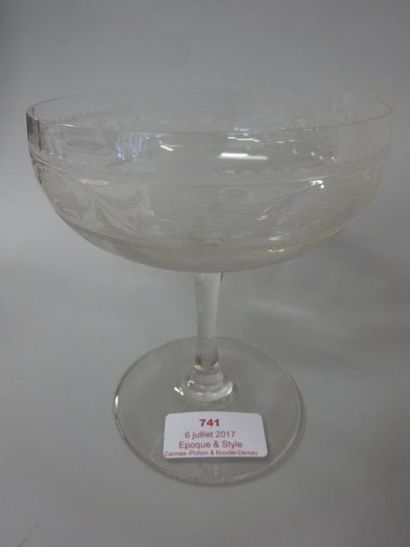 SUITE DE 10 COUPES A CHAMPAGNE vers 1900...