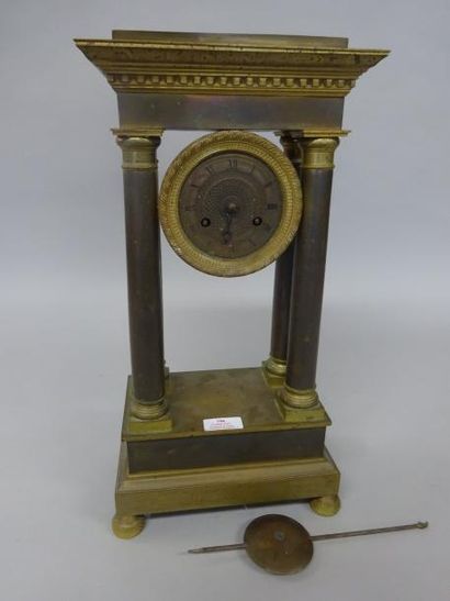 PENDULE PORTIQUE COLONNES Milieu XIXe Siècle

Bronze...