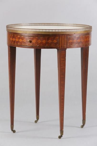 GUÉRIDON BOUILLOTTE de Style Louis XVI -...