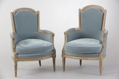 DEUX BERGÈRES CABRIOLET À DOSSIER CHAPEAU...