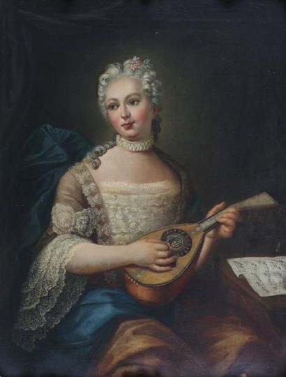 ECOLE du XIXème Siècle

Jeune femme jouant...