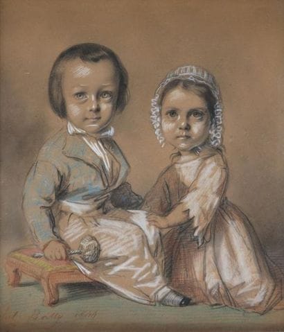 Jules BOILLY (1796-1874) 

Portrait de deux...