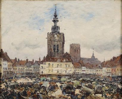 Louis BRAQUAVAL (1854-1919)

Marché et Beffroi,...
