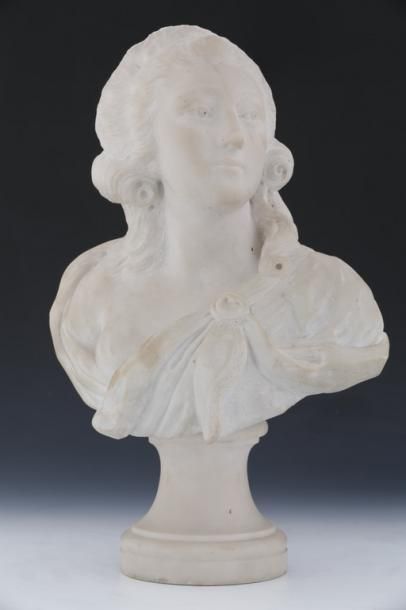 BUSTE DE JEUNE FILLE de Style Louis XV -...