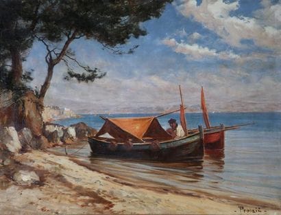 Victor PROTAIS (1870-1905)

Pointu au mouillage...