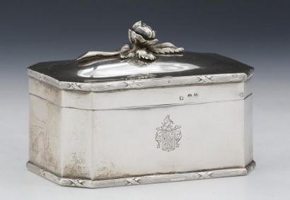 COFFRET EN ARGENT 800 Millièmes Travail autrichien...