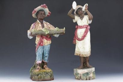 DEUX STATUETTES de la Fin du XIXème Siècle

Barbotine...