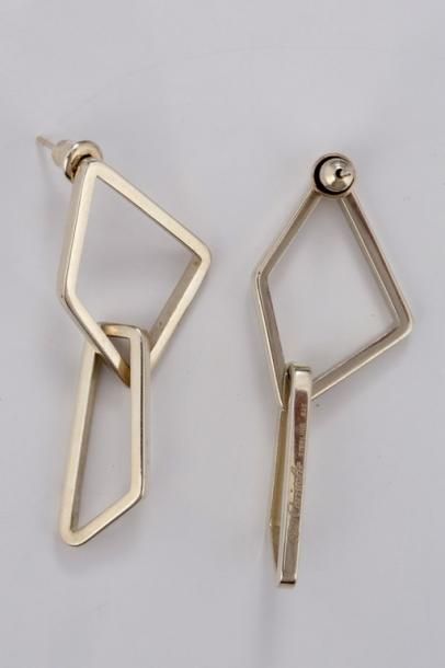 CHRISTOFLE - PAIRE DE PENDANTS D'OREILLE...