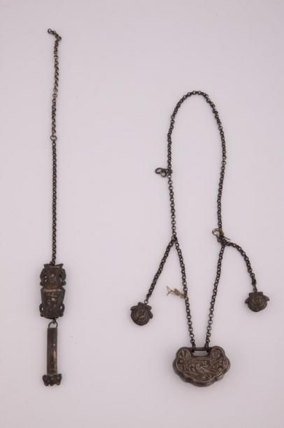CHINE DU SUD Fin du XIXème Siècle

Deux pendentifs...