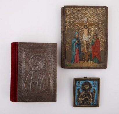 Lot de 2 livres de prières de voyage datées...