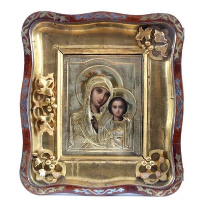 Icône de la Mère de Dieu de Kazan.

Chromolithographie...