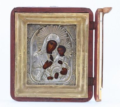 Icône de la Mère de Dieu de Tikhvine.

Chromolithographie...