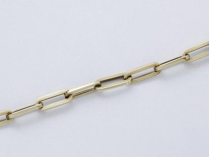Bracelet en or 585 millièmes, maille figaro,...
