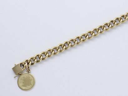 Bracelet en or 750 millièmes, maille gourmette,...