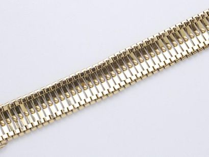 Bracelet ruban en or 750 millièmes, maillons...