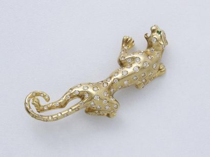 Broche en or 750 millièmes stylisant une...