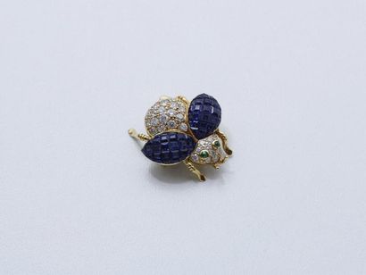 Broche en or 750 millièmes stylisant une...