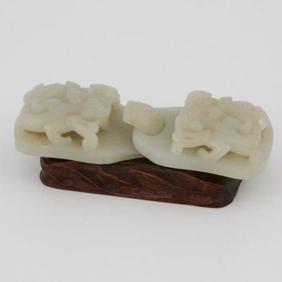 CHINE Vers 1900

BOUCLE DE CEINTURE en jade...