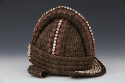 FANG GABON - Coiffe amovible d'homme en fibres...